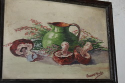 Antik szignált festmény 896
