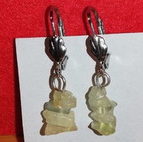 Mineral earrings (simple) - prehnite