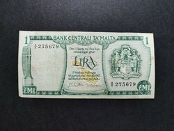 Ritka! Málta 1 Lira / Líra / Pound 1973 (1967), F+,