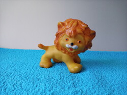 Retro rubber toy lion figure