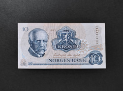 Norvégia 10 Kroner / Korona 1983, VF