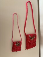 Beautiful handcrafted pearls and sequins sewn 2 bags small bag holder wallet purse