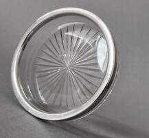 Hermann Bauer art-deco 800s ezüst/kristály gyűrűtartó 1930's Németország