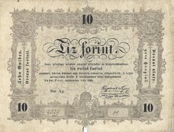 10 tíz forint 1848 Kossuth bankó Fordított hátlapi alapnyomat 1.