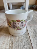 Fabulous Antique British Porcelain Coronation Commemorative Cup ii. (1911)