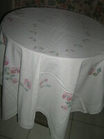 Charming white floral tablecloth