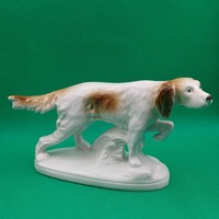 Lippelsdorf gdr german hunting dog porcelain figure