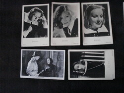 Greta Garbo fotólap gyűjtemény 30-as évekből 5 db