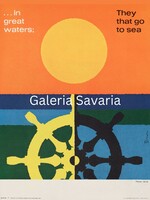 Naplemente, tenger, hajókormány - 30*40 cm-es színes vintage poszter, plakát reprodukciója