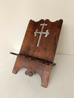 Antique patinated baroque hardwood Christian sheet music hymn book bible holder portable stand 742 8694