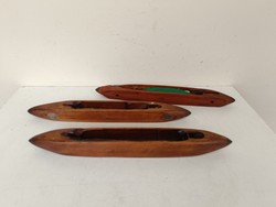 Antique loom folk tool boat weaver 3 pieces loom ethnography tool 758 8801