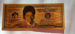 Michael Jackson - gold-plated, plastic fantasy $1,000,000. HUF 800 / pc
