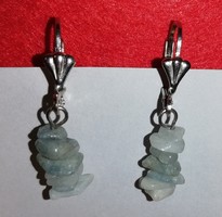 Mineral earrings (simple) - aquamarine