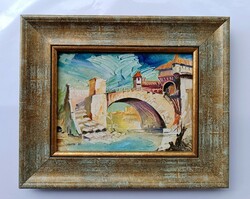 Somogyi H. József: Híd című festménye