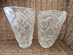 2 large molded glass vases together_4