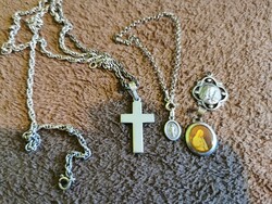Silver religious relic, neck-bracelet pendant package 16 grams! Marked.