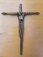 Marked erwin huber bronze crucifix, 1981