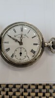 János Brauswetter in Szeged. Silver pocket watch with double lid.