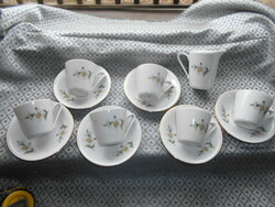 Rare old lowland porcelain marked 6 cups + 6 bowls + cream jug