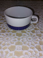 Alföldi kék-arany csíkos teás, leveses csésze, 1db