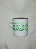 Retro Zsolnay zöldlevél mintás csésze