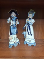 Gdr porcelain baroque male and female figure