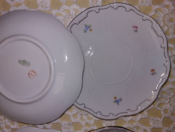 Zsolnay porcelán teás csésze alá tányérok, 6db