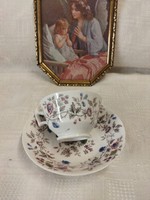 Staffordshire? Hand painted transferware with London handle 1820-50
