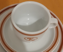 Alföldi k (crystal restaurant) inscription, logo coffee cup + base