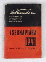 1R119 old dr. Wander pocket calendar 1941