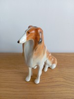 Retro porcelain figure, dog, Scottish shepherd.