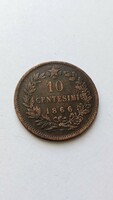 10 Centesimi 1866 T Olaszoszország