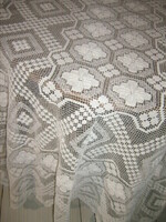 Beautiful handmade lace tablecloth made in Art Nouveau style