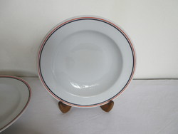Old, marked Zsolnay plates with striped edges.. Negotiable!