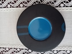 IKEA kerámia  / porcelán tányér - csészealj   kék - fekete