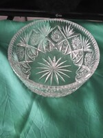 Crystal. Offering bowl, nicely carved