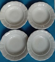 6 Zsolnay white soup plate