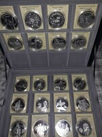 Ezüst érme gyűjtemény Nemzetünk nagyjai sorozat 20 db