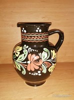 Glazed ceramic jug from Hódmezővásárhely - 22 cm high