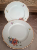 2 old Zsolnay poppy plates