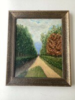 Road to nowhere, signed oil painting.