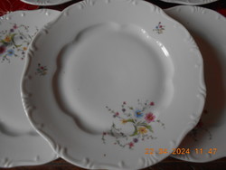 Zsolnay virág mintás lapos tányér, 6 db