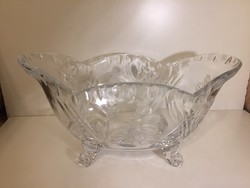 Large, cut crystal glass serving bowl, basket - crystal glass bowl (70)