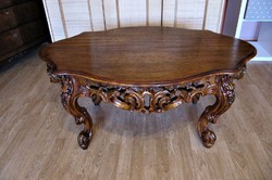 Richly carved baroque style table