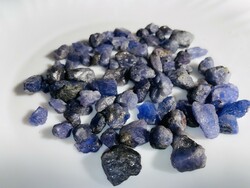Tanzanite uncut gemstones - 100g