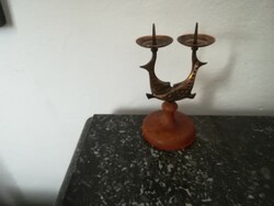 Bronze candle holder, fish