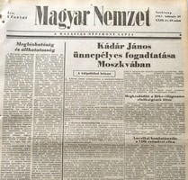 1964 October 8 / Hungarian nation / newspaper - Hungarian / daily. No.: 27474