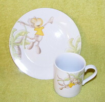 Monkey pattern plate and mug
