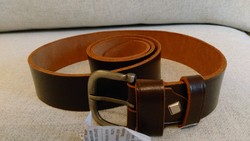 Genuine thick cowhide men's leather belt 4 cm × 115 cm (+buckle) with tag