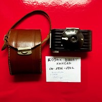 Eastman Kodak Bullet Bakelite Camera Fényképező gép eredeti bőr tokban 1936-42 alte Kodak Fotoappara